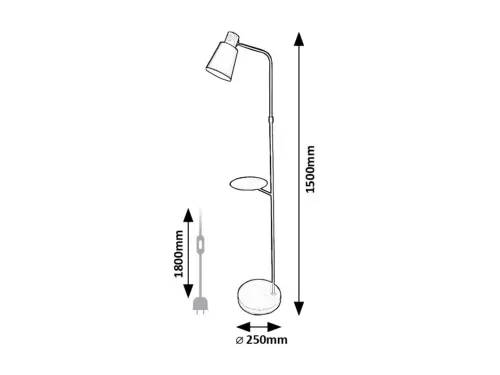 Stojanové svietidlo Rabalux 74229 1x40W E27 230V IP20